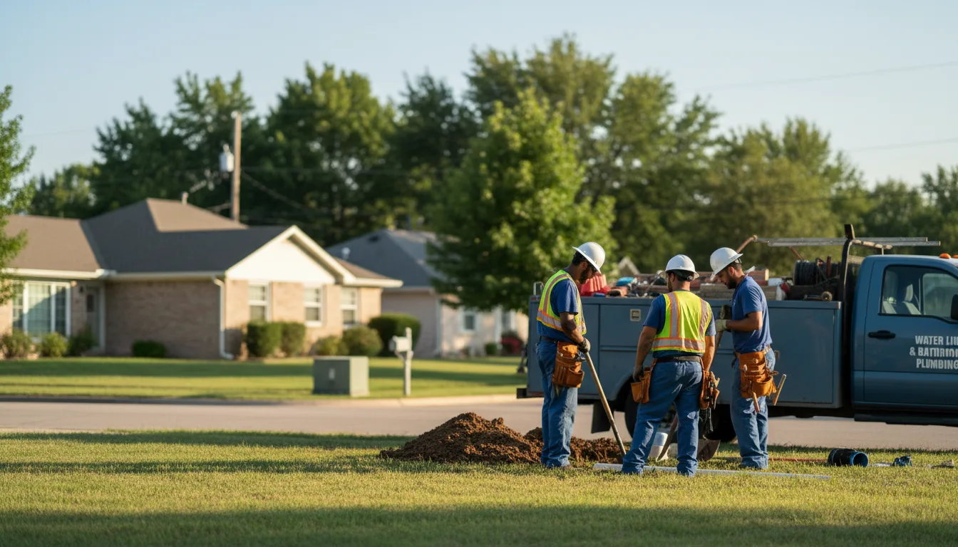 Residential water line and bathroom plumbing service in Belmont, NC